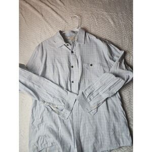 Carbon 2 Cobalt Shirt Mens Medium Blue Skyview Plaid Button Up Lined Cotton